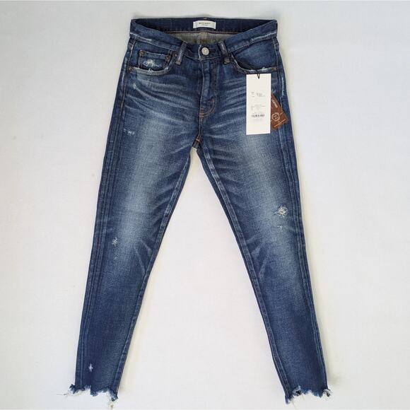 Moussy Vintage Jeans Checotah Skinny Womens 26 Blue Distressed 025EAC12-2100 NWT - Picture 1 of 11